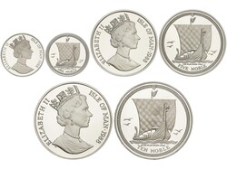 Serie 3 monedas 1, 5 y 10 Noble. 1988. Peso total de 503,40 grs. ...
