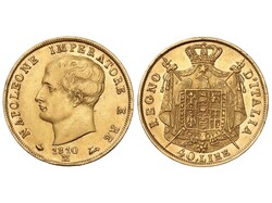 40 Lire. 1810/0-M. NAPOLEONE I. MILAN. 12,87 grs. AU (900). M grande. ...