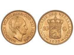 10 Gulden. 1932. WILHELMINA. 6,71 grs. AU (900). (Leves rayitas). ...
