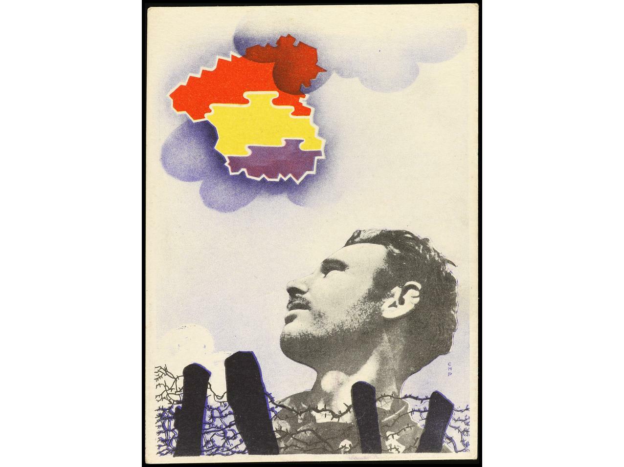 ESPAÑA GUERRA CIVIL. TARJETA POSTAL ilustrada ´AIDONS LES ...