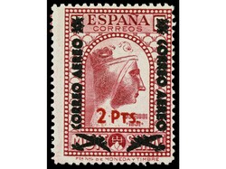 ESPAÑA. 2 valores HABILITACIÓN DOBLE. RAROS. Ed.782hh y 786hh. Cat. ...