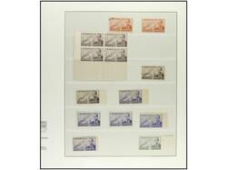 ESPAÑA. Conjunto montado en hojas Lindner neutrales conteniendo la ...