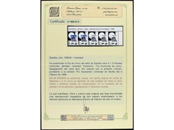 ESPAÑA. EXPO´92. 8+5 pts. multicolor. Tira de cinco, dos sellos ...