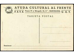 ESPAÑA GUERRA CIVIL. TARJETA POSTAL ilustrada ´HA PASADO EL ...