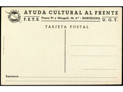 ESPAÑA GUERRA CIVIL. TARJETA POSTAL ilustrada ´FUGITIVOS DEL ...