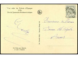 ESPAÑA GUERRA CIVIL. TARJETA POSTAL ilustrada ´L´AIDE A MADRID ...