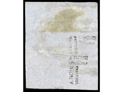 CUBA. 1 libra negro sobre azul. LITOGRAFIADO DE LA HABANA. Mat. ...