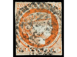 FILIPINAS. 5 c. rojo, márgenes completos. Cert. SORO. Ed.5