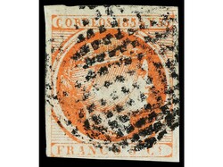 FILIPINAS. 1855. 5 cuartos bermellón, círculo completo. Buen ...