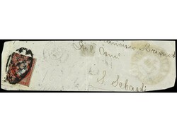 FILIPINAS. 1 real verde y 2 reales carmín, usados en Filipinas. ...