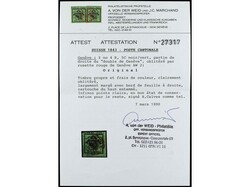 SUIZA. 1843. Parte derecha del sello ´Doble de Ginebra´. Margen ...