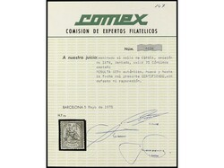 ESPAÑA. 25 céntimos castaño. LUJO. Cert. COMEX (1975). Ed.147