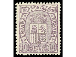 ESPAÑA. 5 c. y 10 c., muy bien centrados. Muy raros en esta calidad. ...