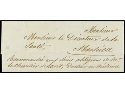 ESPAÑA: PREFILATELIA. 1853. PALAMÓS a MARSELLA. Carta dirigida al ...