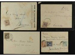 ESPAÑA. Conjunto de 11 cartas, una tarjeta y un recibo de ...
