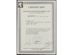 ESPAÑA. ALFONSO XII. Páginas de álbum con sellos bisectados sobre ...