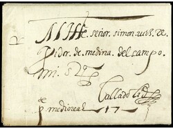 ESPAÑA: PREFILATELIA. 1585 (7 enero). TOLEDO a MEDINA DEL CAMPO. ...