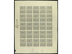 ESPAÑA: AYUNTAMIENTO DE BARCELONA. PRUEBA DE PLANCHA. 5 cts. negro, ...