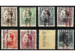 ESPAÑA. SERIE COMPLETA sin el 40 cts. Numeración A 000.000. MUESTRA ...