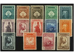 ESPAÑA. SERIE COMPLETA. 14 valores. 10 pts. sin fijasellos. MUY ...