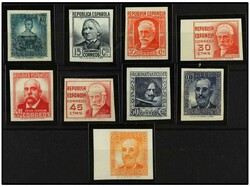 ESPAÑA. SERIE COMPLETA SIN DENTAR. PRECIOSA. Ed.731/40s. Cat. 137€