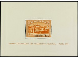 ESPAÑA. HB con habilitación MUESTRA. Ed.836/7M. Cat. 94€