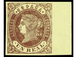 ESPAÑA. 1 real castaño. LUJO. Ed.61