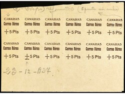 ESPAÑA: CANARIAS. PRUEBA de la habilitación de + 5 pts. castaño ...