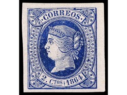 ESPAÑA. 2 cuartos azul. LUJO. Ed.63