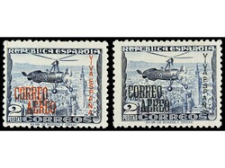 ESPAÑA E. LOCALES PATRIOTICAS: SAN SEBASTIAN. 2 pts. azul ...