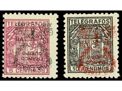 ESPAÑA E. LOCALES PATRIOTICAS: SEVILLA. SERIE COMPLETA, 2 valores. ...