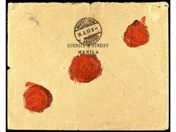 FILIPINAS. 1897. Certificado de MANILA a WINTERTHUR. 2 cts. ultramar ...