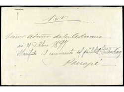 COLONIAS ESPAÑOLAS: MARIANAS. 1897 (21 febrero). Sobre (sin el texto ...