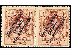 COLONIAS ESPAÑOLAS: MARRUECOS. 2 c. suelto y 10 c. a 1 pta. en ...