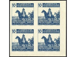 COLONIAS ESPAÑOLAS: MARRUECOS. SERIE COMPLETA. 4 valores SIN DENTAR ...