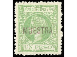 COLONIAS ESPAÑOLAS: PUERTO RICO. SERIE COMPLETA habilitados MUESTRA. ...