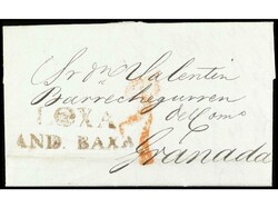 ESPAÑA: PREFILATELIA. 1842. LOJA a GRANADA. Marca LOXA/AND. BAXA en ...