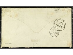 CHILE. 1875. CALDERA a IRLANDA. Circulada con sellos británicos de 1 ...