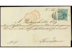 ANTILLAS DANESAS. 1872. ST. THOMAS a LONDRES. Circulada con sello ...