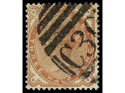 PERU. 1/2 lila vino, mat. C-38 de la B.P.O. de CALLAO. RARÍSIMO, no ...