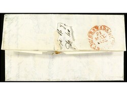 ESPAÑA: PREFILATELIA. 1852. TAPIA a GRANADA. Fechador de Loja y A en ...