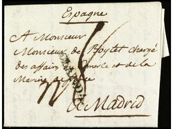 ESPAÑA: PREFILATELIA. 1780. AMSTERDAM a MADRID. Carta completa con ...