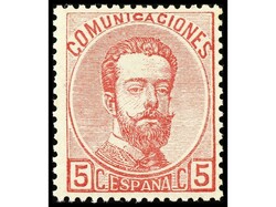 ESPAÑA. 5 céntimos rosa. Muy buen ejemplar. Ed.118