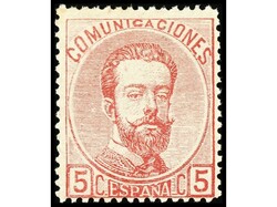 ESPAÑA. 5 céntimos rosa. Buen ejemplar. Ed.118