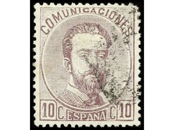 ESPAÑA. 10 céntimos violeta. Centrado de LUJO. Cert. COMEX. Ed.120. ...