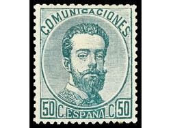 ESPAÑA. 50 céntimos verde. Centrado perfecto. LUJO. Ed.126. Cat. ...