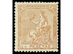 ESPAÑA. 4 cuartos a 10 pesetas. 11 valores en nuevo. 40 c. y 50 c. ...