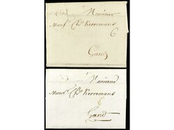 ESPAÑA: PREFILATELIA. 1793-94. Dos cartas ciculadas de MADRID a ...