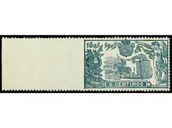 ESPAÑA. 5 cts. verde SIN DENTAR MARGEN IZQUIERDO. Muy bonito. Ed ...