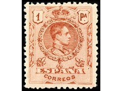 ESPAÑA. 1 peseta carmín. Muy bien centrado. Ed.278